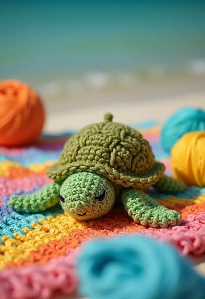 28 Patrones de Crochet de Animales Tiernos para Regalar o Decorar - 11. Tortuga de Ganchillo