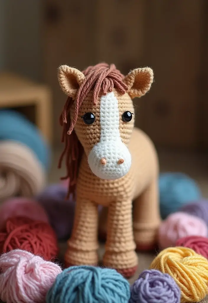 28 Patrones de Crochet de Animales Tiernos para Regalar o Decorar - 14. Caballo de Ganchillo