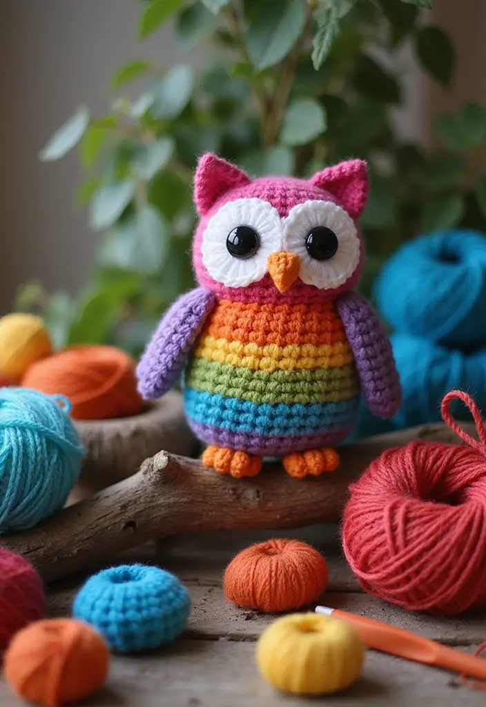 28 Patrones de Crochet de Animales Tiernos para Regalar o Decorar - 15. Búho de Ganchillo