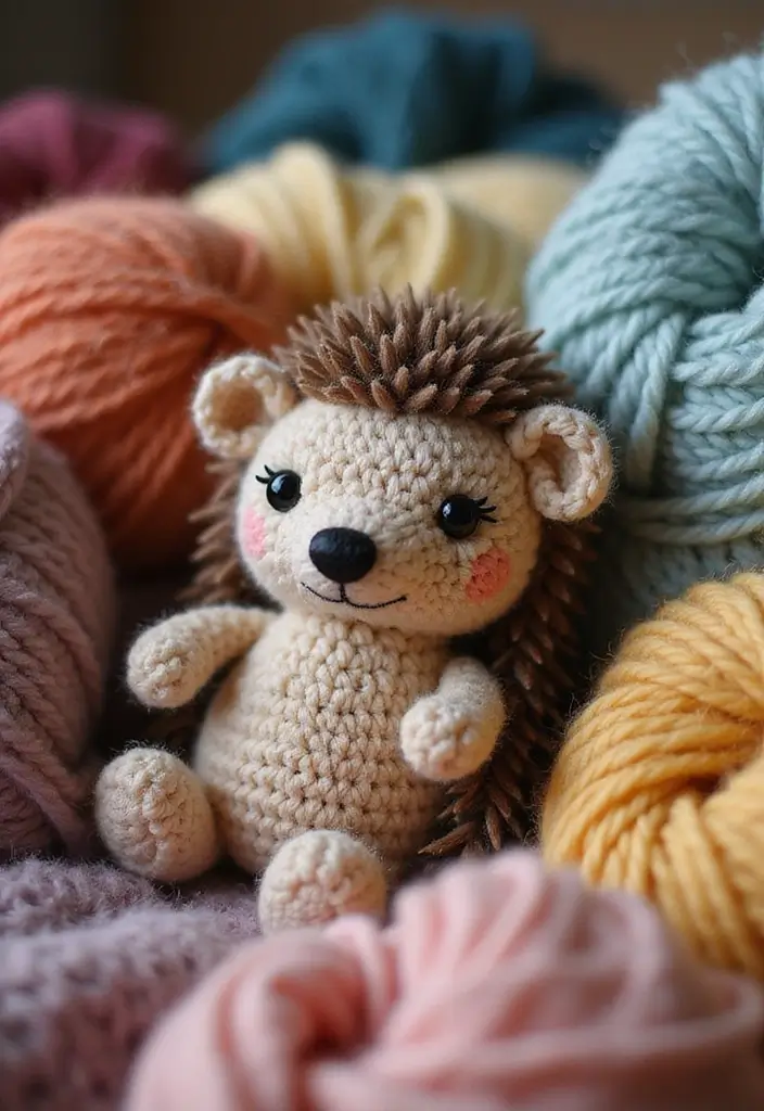 28 Patrones de Crochet de Animales Tiernos para Regalar o Decorar - 16. Erizo de Ganchillo