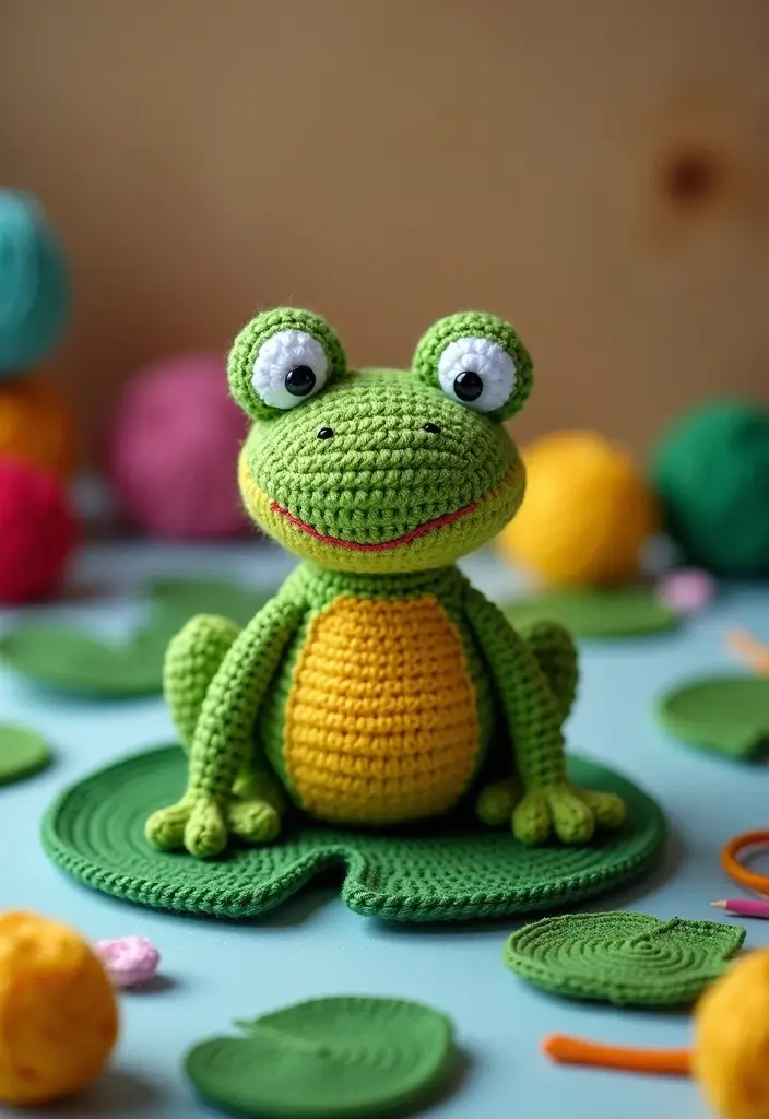 28 Patrones de Crochet de Animales Tiernos para Regalar o Decorar - 17. Rana de Crochet