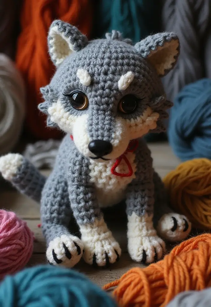 28 Patrones de Crochet de Animales Tiernos para Regalar o Decorar - 18. Lobo de Ganchillo