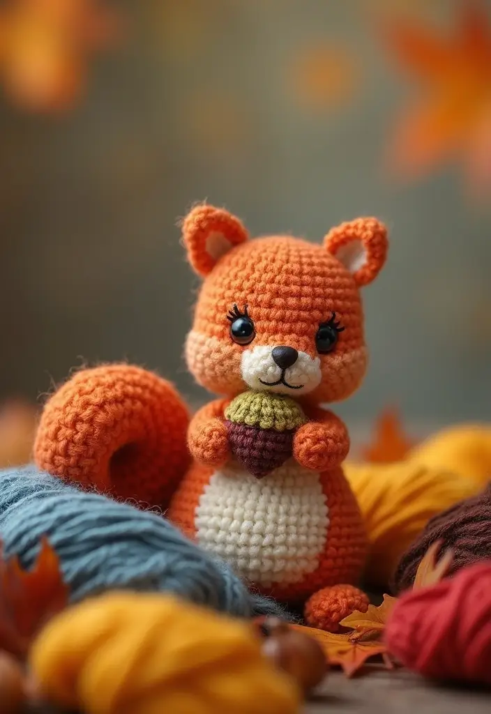 28 Patrones de Crochet de Animales Tiernos para Regalar o Decorar - 19. Ardilla de Ganchillo