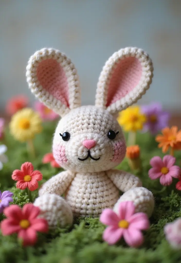28 Patrones de Crochet de Animales Tiernos para Regalar o Decorar - 2. Conejito Amigurumi
