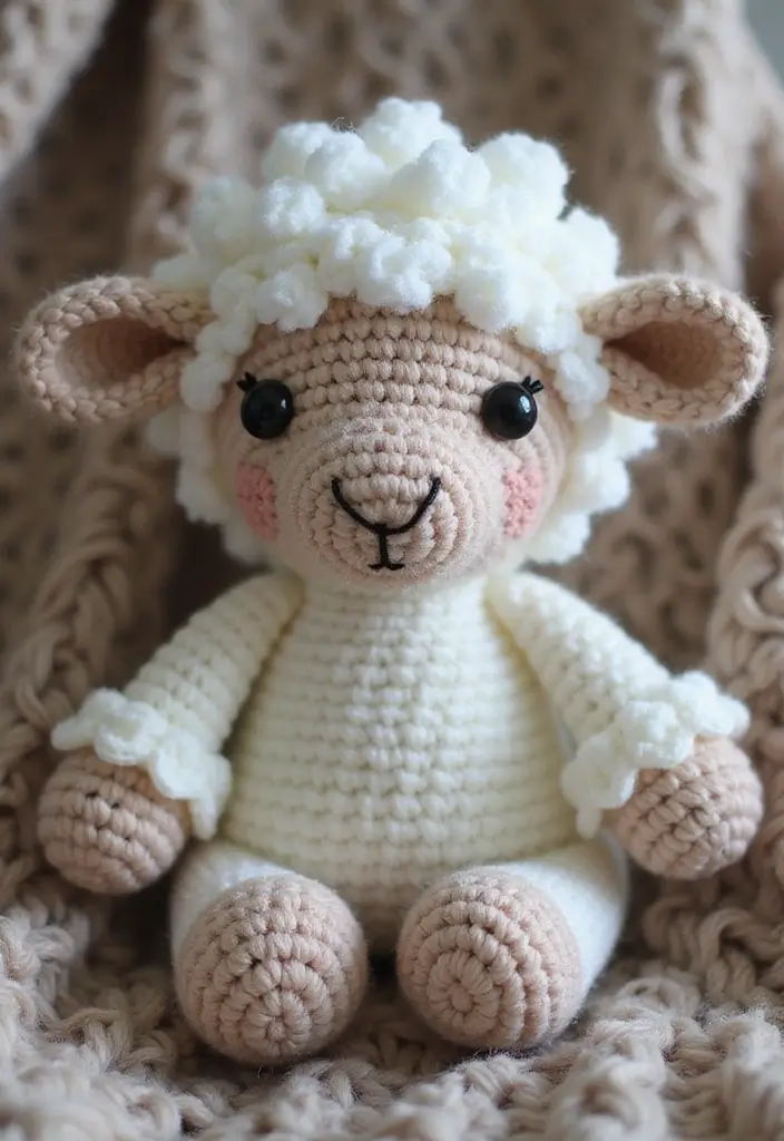 28 Patrones de Crochet de Animales Tiernos para Regalar o Decorar - 8. Oveja de Ganchillo