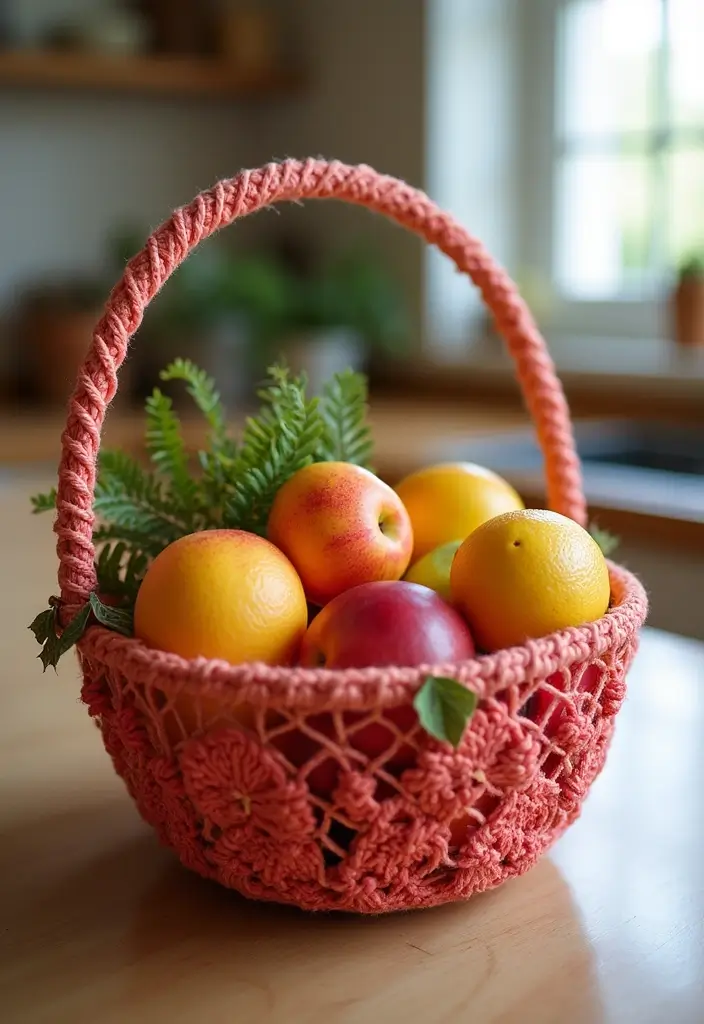 28 Tutoriel de Panier en Crochet Simple et Élégant à Faire Soi-Même - 15. Panier en Crochet d'Exposition