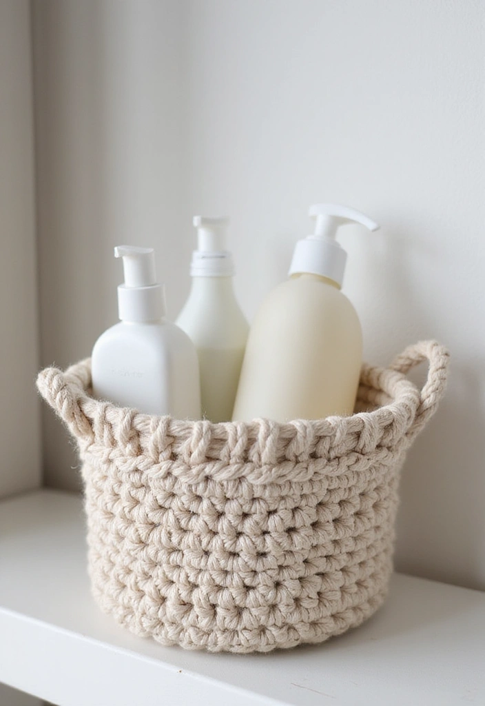 28 Tutoriel de Panier en Crochet Simple et Élégant à Faire Soi-Même - 7. Panier en Crochet Minimaliste