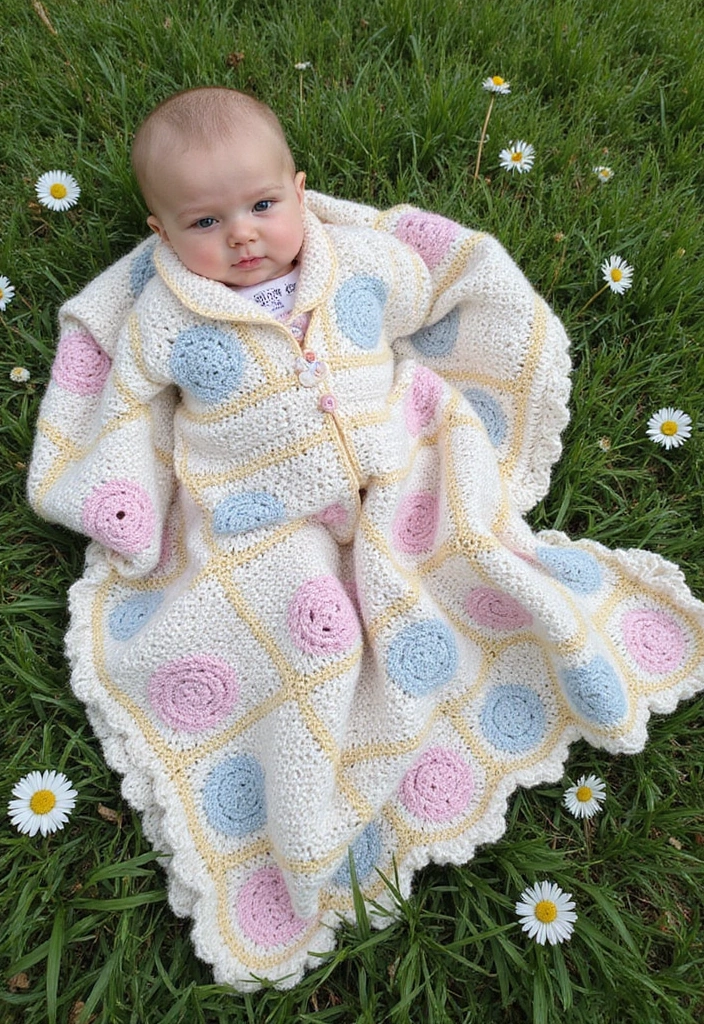 29 Crochet Baby Blanket Free Pattern Ideas for Every Season - 1. Cheerful Spring Blooms Baby Blanket