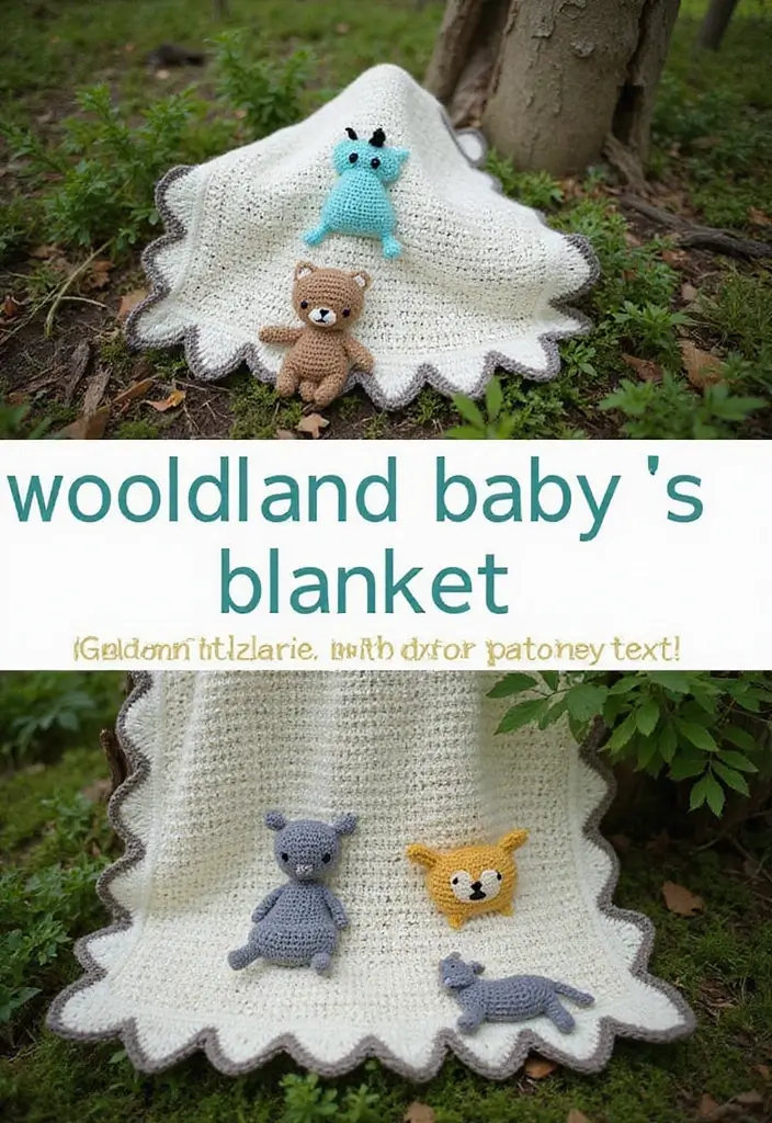 29 Crochet Baby Blanket Free Pattern Ideas for Every Season - 14. Woodland Animals Blanket