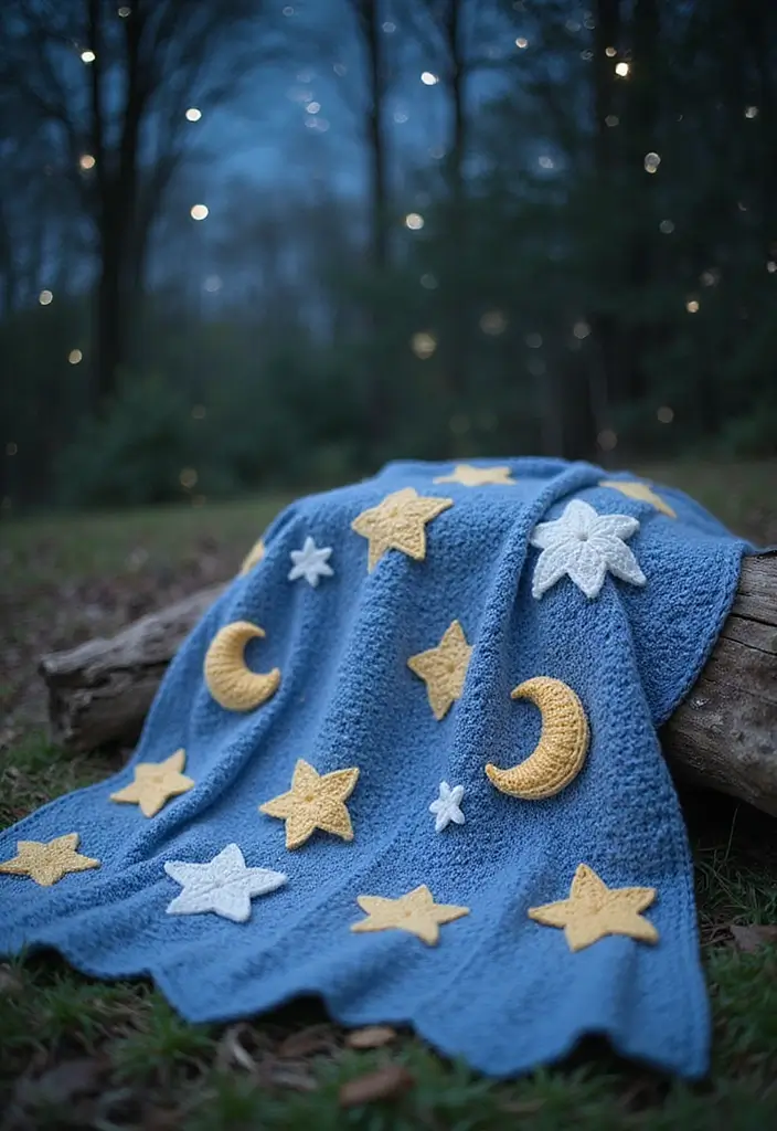 29 Crochet Baby Blanket Free Pattern Ideas for Every Season - 15. Celestial Dreams Blanket
