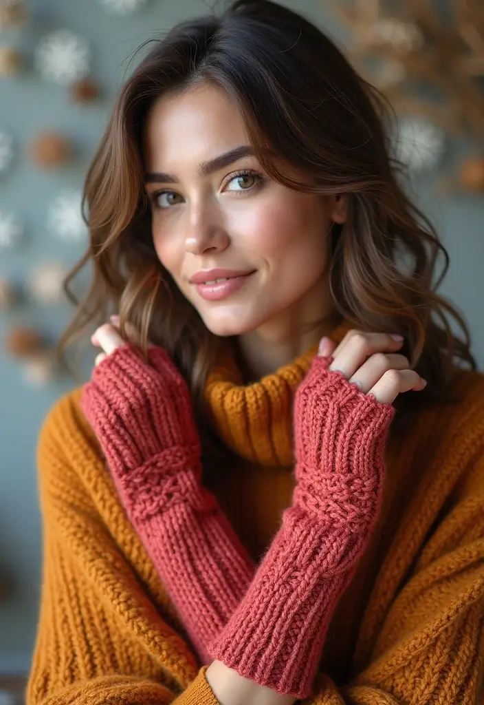 29 Crochet Fingerless Gloves Free Patterns: Cozy and Stylish - 16. Thermal Stitch Gloves