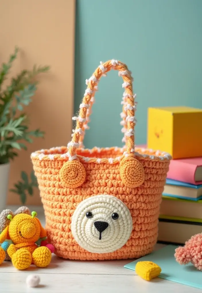 29 Crochet Tote Bags Free Patterns Perfect for Everyday Use - 14. Kids' Crochet Tote