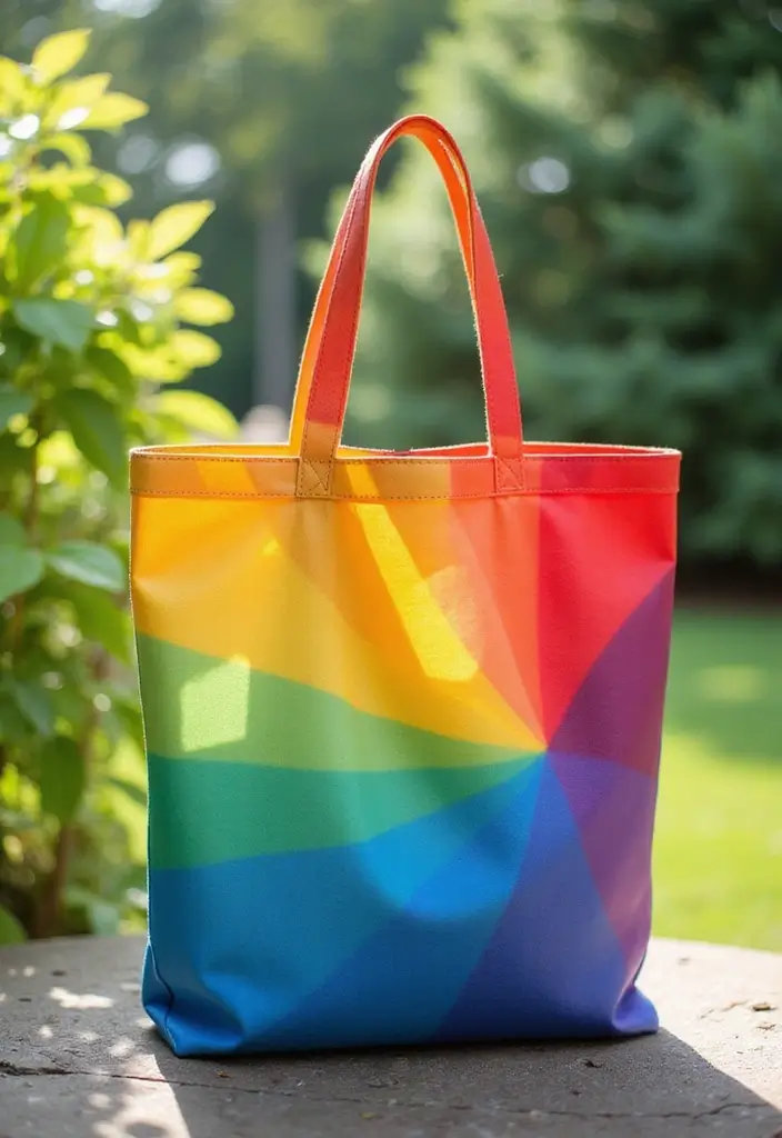 29 Crochet Tote Bags Free Patterns Perfect for Everyday Use - 17. Colorful Ombre Tote