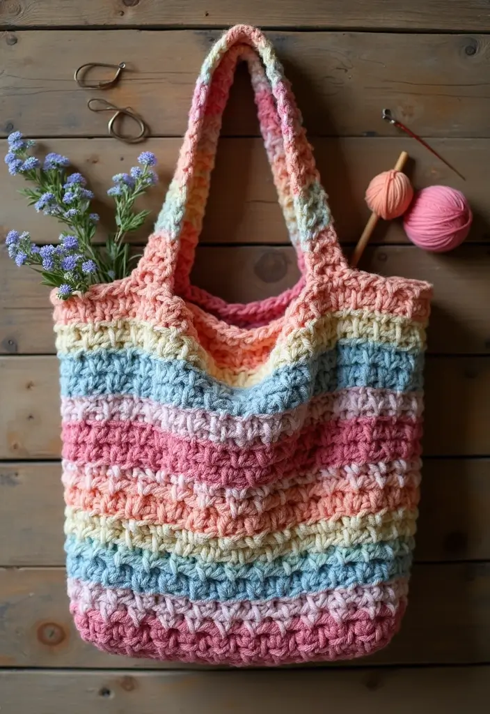 30 Bolsos Crochet Patrones Paso a Paso que Puedes Tejer Fácilmente - 1. Bolso Tote Clásico