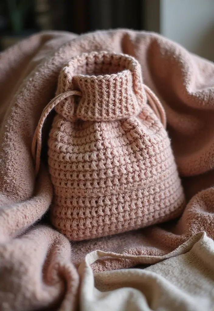 30 Bolsos Crochet Patrones Paso a Paso que Puedes Tejer Fácilmente - 10. Bolso de Crochet con Cuello de Tortuga