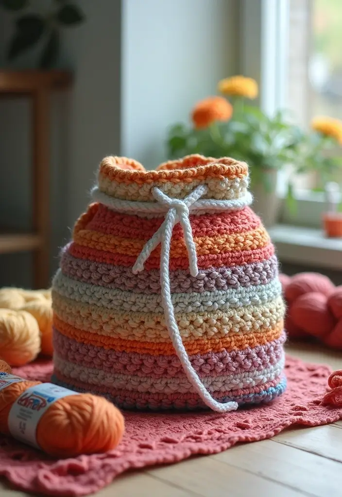 30 Bolsos Crochet Patrones Paso a Paso que Puedes Tejer Fácilmente - 22. Bolso de Crochet con Estampado