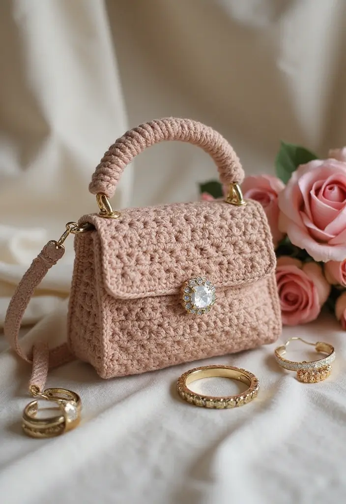 30 Bolsos Crochet Patrones Paso a Paso que Puedes Tejer Fácilmente - 3. Mini Bolso de Fiesta