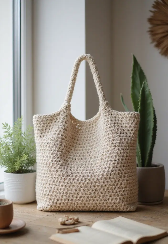 30 Bolsos Crochet Patrones Paso a Paso que Puedes Tejer Fácilmente - 5. Bolso de Mano Chic