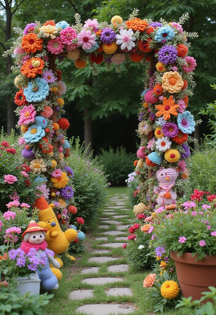 30 Patrones de Crochet de Navidad: Decoraciones y Regalos Festivos - 20. Decoraciones para el Jardín de Crochet