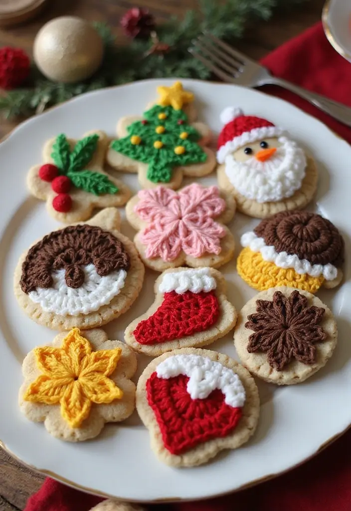 30 Patrones de Crochet de Navidad: Decoraciones y Regalos Festivos - 26. Galletas de Crochet