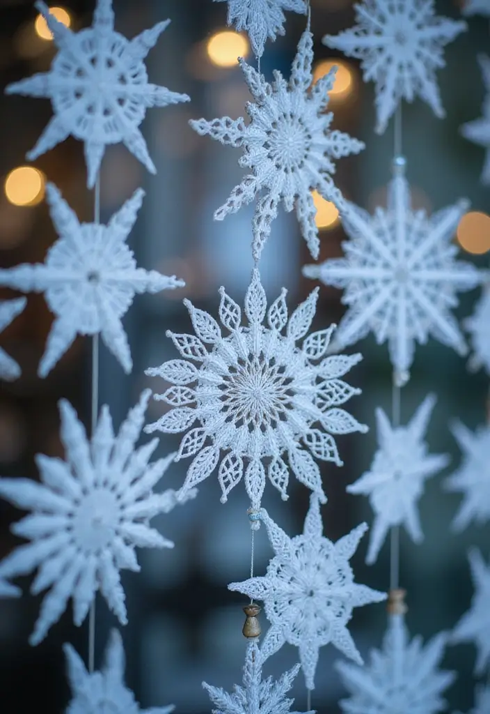 30 Patrones de Crochet de Navidad: Decoraciones y Regalos Festivos - 7. Adornos de Copos de Nieve