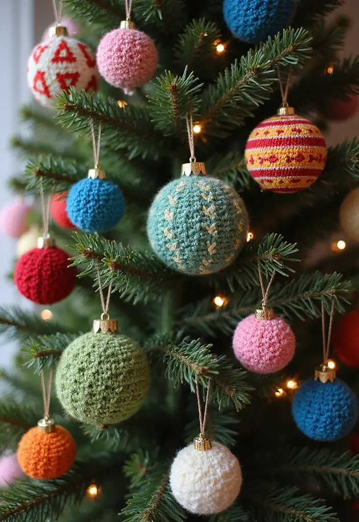 30 Patrones de Crochet de Navidad: Decoraciones y Regalos Festivos - 8. Bolas de Navidad de Crochet