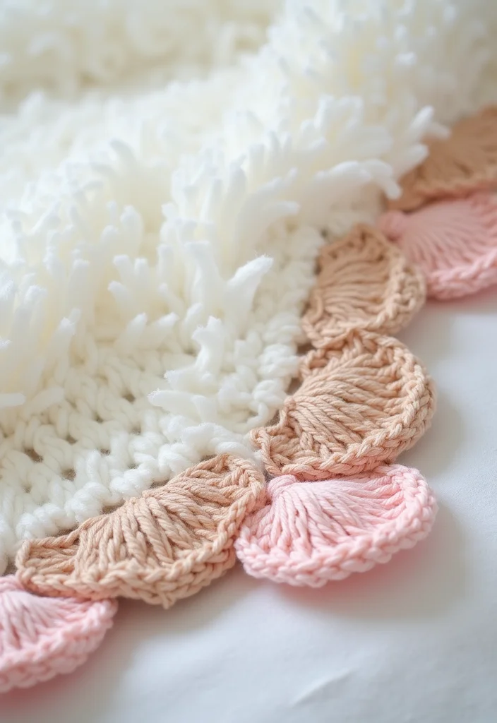 A Friendly Guide to Crochet Borders for Blankets: 20 Stylish Craft Inspirations - 1. Classic Shell Border