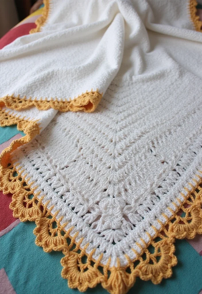 A Friendly Guide to Crochet Borders for Blankets: 20 Stylish Craft Inspirations - 2. Picot Edge Delight