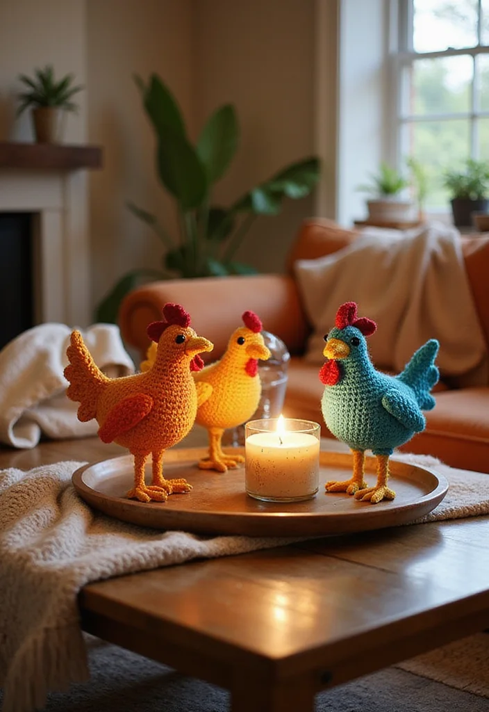 Complete Guide to Crochet Chicken Patterns: 23 Fun Visual Inspirations - 19. Crochet Chicken Candle Holders