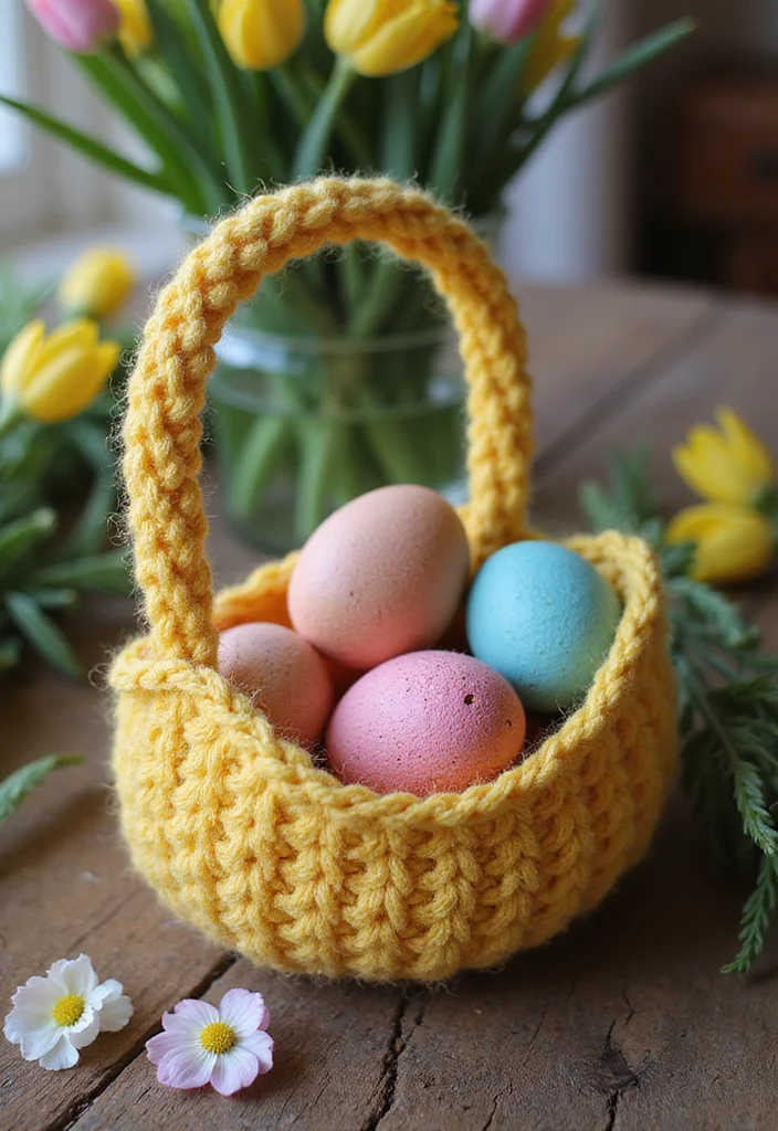 Complete Guide to Crochet Chicken Patterns: 23 Fun Visual Inspirations - 3. Chicken Egg Basket