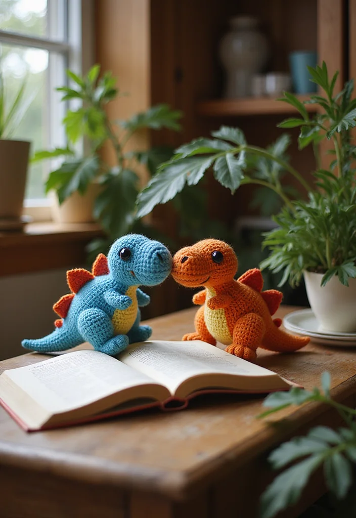 Complete Guide to Crochet Dinosaur Pattern Free: Showcasing 25 Fun Visual Inspirations - 9. Dino-Themed Bookmarks