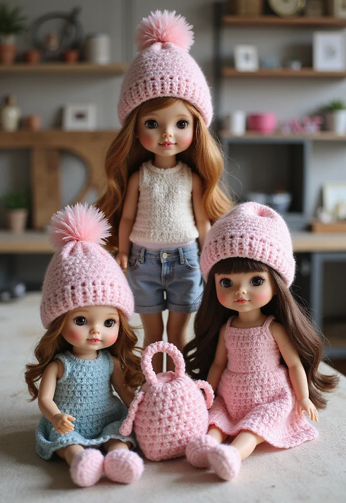 Complete Guide to Crochet Dolls: 22 Fun Visual Inspirations - 15. Doll Accessories