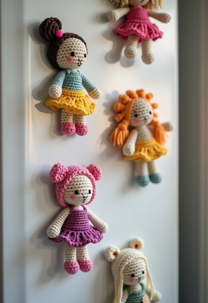 Complete Guide to Crochet Dolls: 22 Fun Visual Inspirations - 17. Doll Magnets