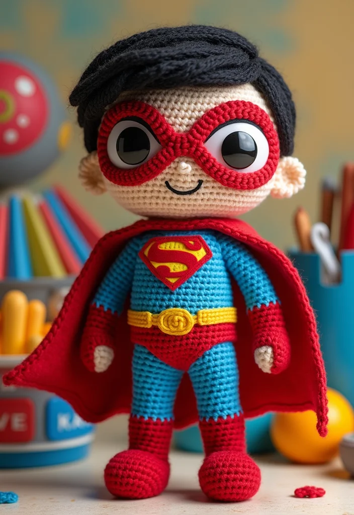Complete Guide to Crochet Dolls: 22 Fun Visual Inspirations - 5. Superhero Doll