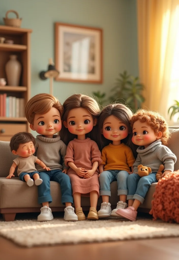 Complete Guide to Crochet Dolls: 22 Fun Visual Inspirations - 8. Doll Family Set