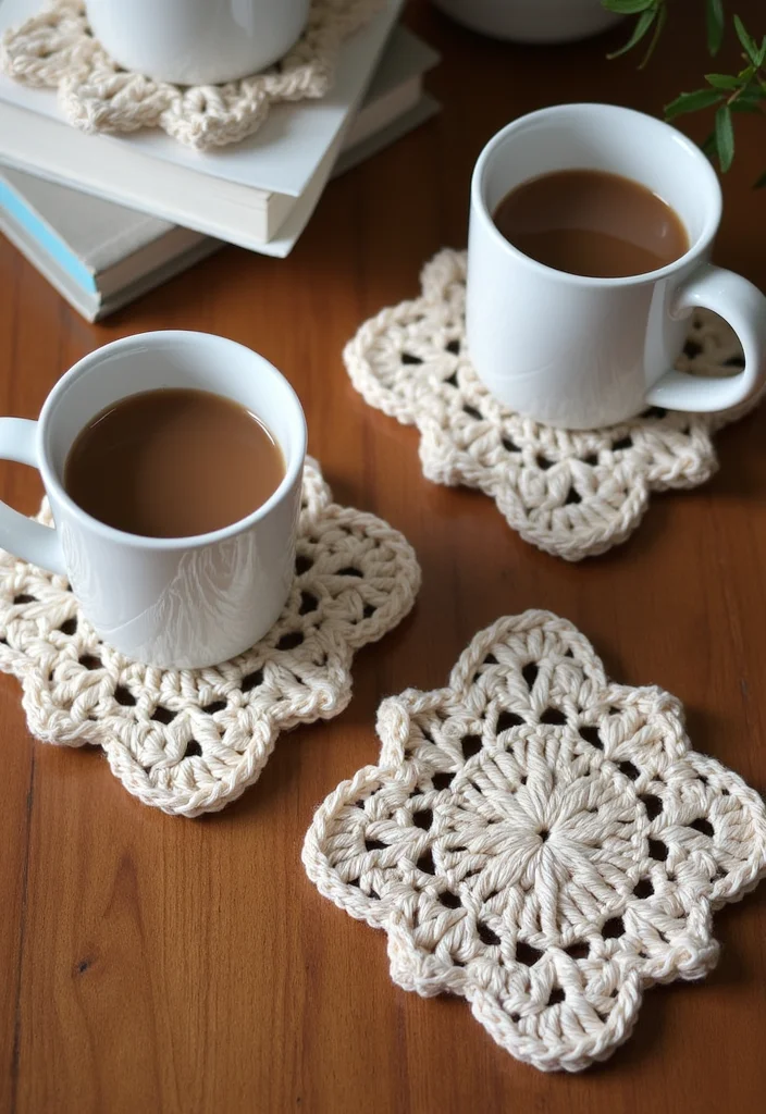 Complete Guide to Crochet Granny Square Pattern with 25 Classic Craft Inspirations - 13. Elegant Coasters