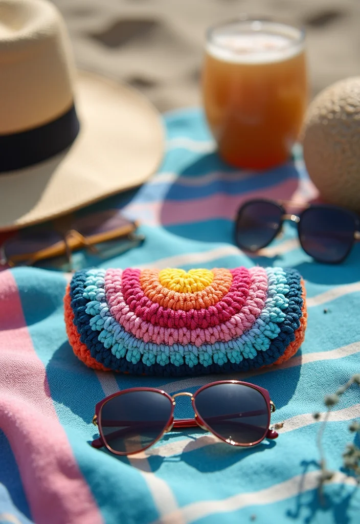 Complete Guide to Crochet Granny Square Pattern with 25 Classic Craft Inspirations - 20. Stylish Sunglass Cases