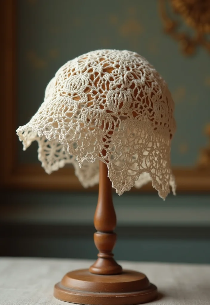 Complete Guide to Crochet Hair Styles Freetress: 20 Trendy Craft Inspirations - 16. Vintage Crochet Headpieces