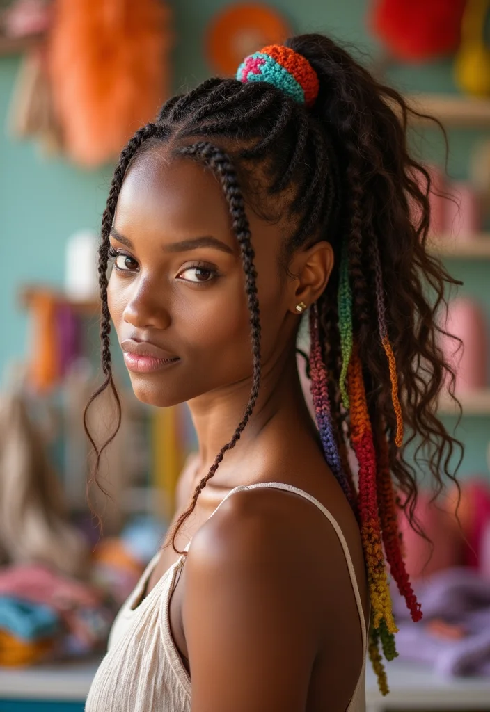 Complete Guide to Crochet Hair Styles Freetress: 20 Trendy Craft Inspirations - 4. Chic Ponytails