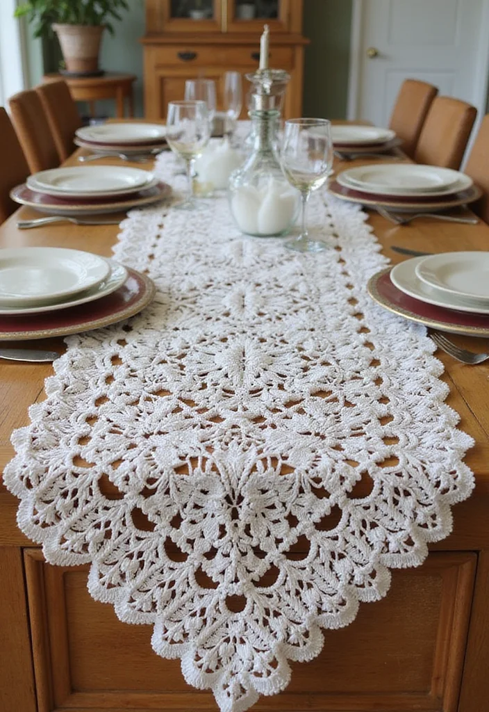 Complete Guide to Crochet Table Runner Pattern with 22 Elegant Craft Inspirations - 1. Elegant Lace Crochet Runner