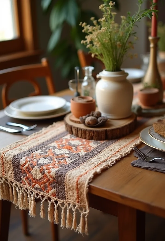 Complete Guide to Crochet Table Runner Pattern with 22 Elegant Craft Inspirations - 12. Southwestern Inspired Runner