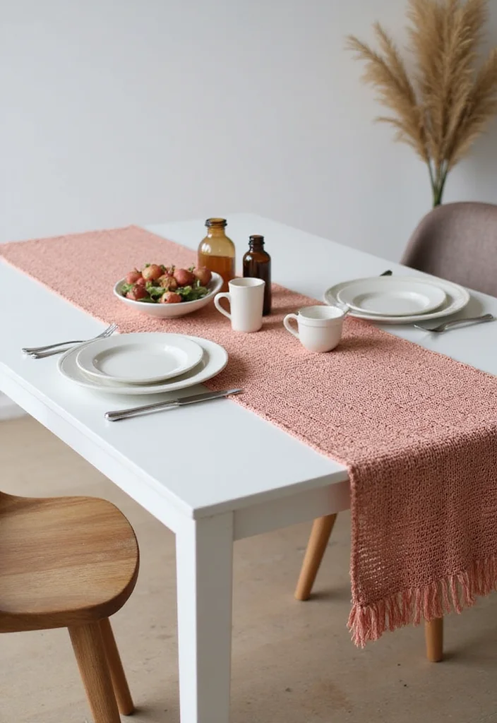 Complete Guide to Crochet Table Runner Pattern with 22 Elegant Craft Inspirations - 5. Minimalist Solid Color Runner