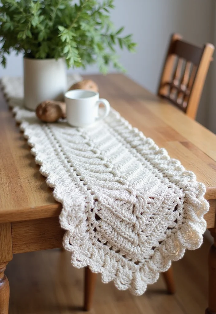 Complete Guide to Crochet Table Runner Pattern with 22 Elegant Craft Inspirations - 7. Textured Bobble Stitch Runner