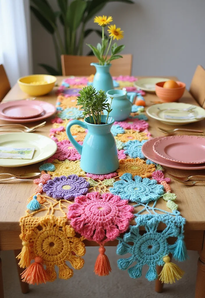 Complete Guide to Crochet Table Runner Pattern with 22 Elegant Craft Inspirations - 8. Whimsical Animal Motif Runner