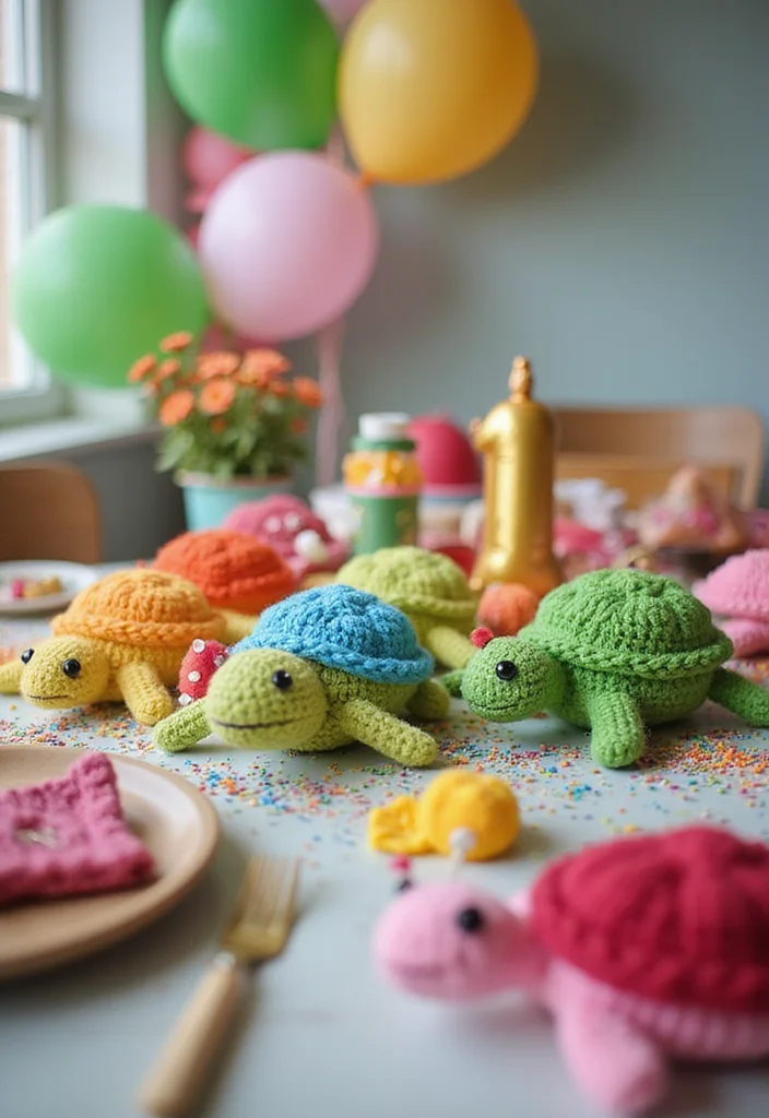 Complete Guide to Crochet Turtle Pattern Free with 22 Fun Craft Inspirations - 13. Turtle-themed Birthday Party Decorations
