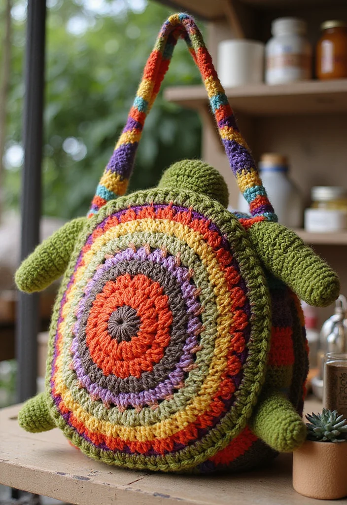 Complete Guide to Crochet Turtle Pattern Free with 22 Fun Craft Inspirations - 19. Eco-Friendly Turtle Tote Bags