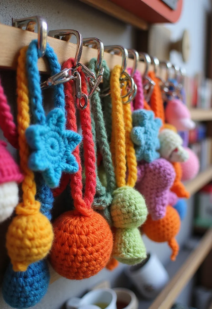Complete Guide to Easy Tapestry Crochet Patterns Featuring 23 Creative Visual Inspirations - 10. Whimsical Keychains