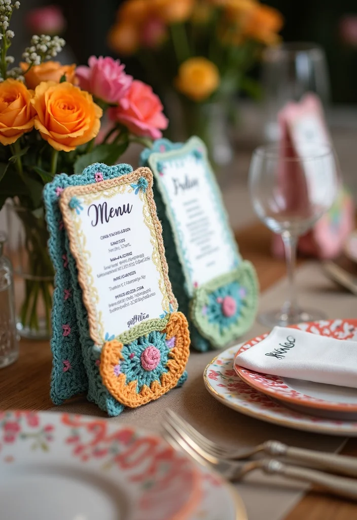 Complete Guide to Easy Tapestry Crochet Patterns Featuring 23 Creative Visual Inspirations - 20. Creative Menu Holders