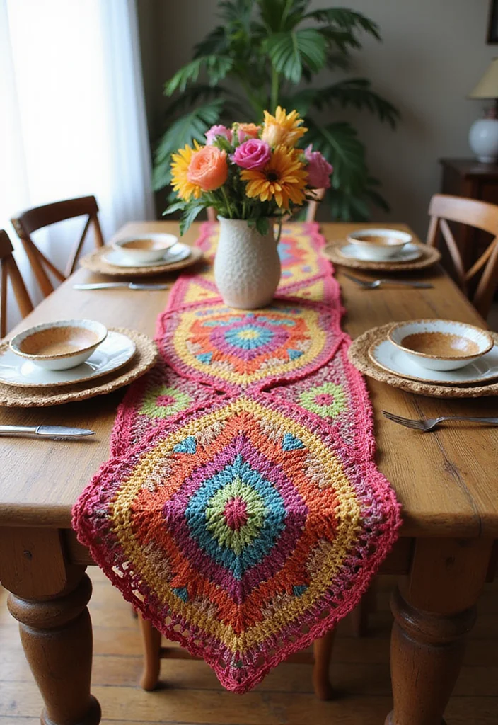 Complete Guide to Easy Tapestry Crochet Patterns Featuring 23 Creative Visual Inspirations - 4. Stylish Table Runners