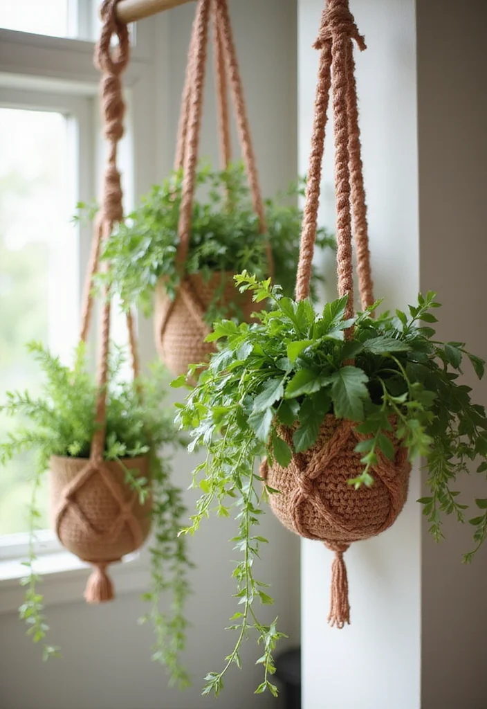 Complete Guide to Easy Tapestry Crochet Patterns Featuring 23 Creative Visual Inspirations - 5. Creative Plant Hangers